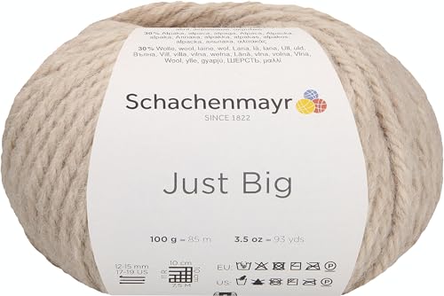 Schachenmayr Just Big, 100G sand meliert Handstrickgarne von Schachenmayr since 1822