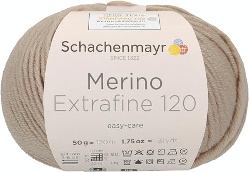 Schachenmayr since 1822 9807552-00108 Handstrickgarne, 100% Schurwolle, Sahara, OneSize, 50 von Schachenmayr since 1822