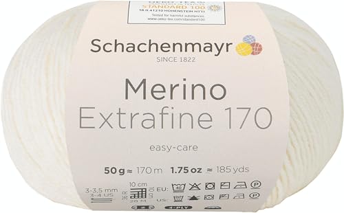 Schachenmayr Merino Extrafine 170, 50G Natur Handstrickgarne von Schachenmayr since 1822