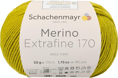 Schachenmayr Merino Extrafine 170 9807551-00074 anis Handstrickgarn, Schurwolle von Schachenmayr since 1822