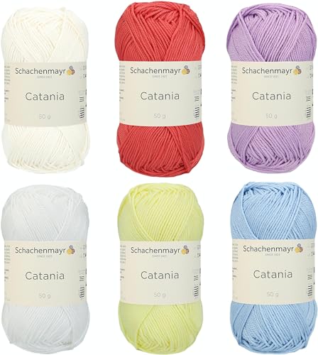 Schachenmayr Catania, Set Pastell Mix Handstrickgarne von Schachenmayr since 1822