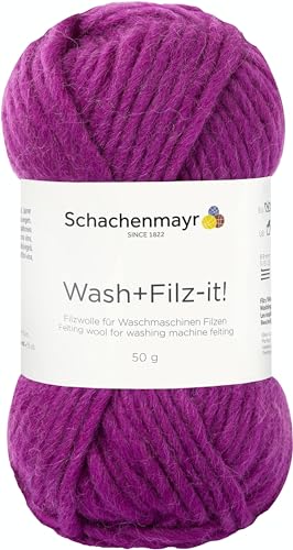 Schachenmayr Wash+Filz-It!, 50G Pflaume Filzgarne von Schachenmayr since 1822