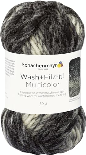 Schachenmayr Wash+Filz-It! Multicolor, 50G Black-Grey Filzgarne von Schachenmayr since 1822