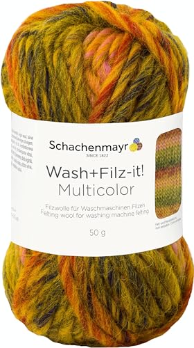 Schachenmayr Wash+Filz-It! Multicolor, 50G Curry Filzgarne von Schachenmayr since 1822