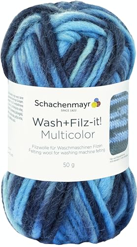 Schachenmayr Wash+Filz-it! Multicolor 9812943-00246 blau-graphit Handstrickgarn, Filzgarn, Schurwolle Schachenmayr Wash+Filz-it! Multicolor 9812943-00246 blau-graphit Handstrickgarn, Filzgarn, Schurwolle von Schachenmayr since 1822
