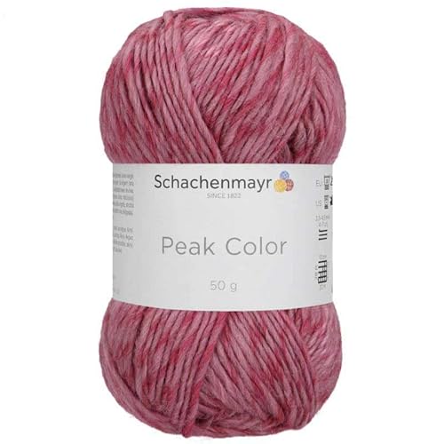 Schachenmayr Wolle Peak Color, 50g Dochtgarn mit dezentem Degradé Farbverlauf (84 marsala color) von Schachenmayr since 1822