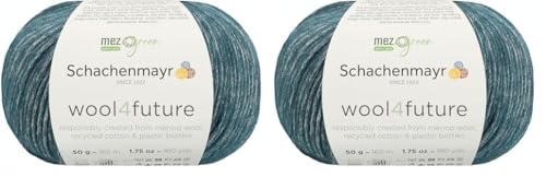 Schachenmayr Wool4Future, 50G Teal Handstrickgarne (Packung mit 2) von Schachenmayr since 1822