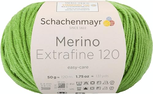 Schachenmayr since 1822 Merino Extrafein 120 Handstrickgarn, Wolle, apfel, 10 x 10 x 7 cm von Schachenmayr since 1822