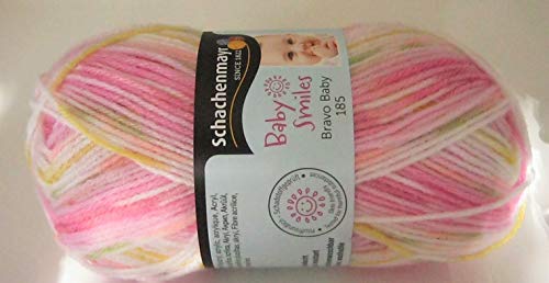 Schachenmayr seit 1822 Wolle Garn 'Bravo Baby 185,50g-Fb.00196-sofie,color Rosa' für Baby- und Kinderbekleidung, Wolle, Garn, Stricken, Häkeln, Sträkeln von Schachenmayr since 1822