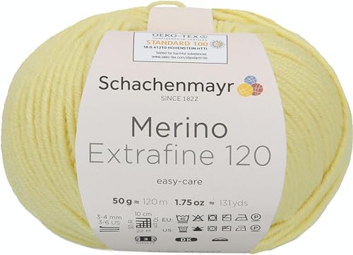 Schachenmayr Merino Extrafine 120, 50G Zitrone Handstrickgarne von Schachenmayr since 1822