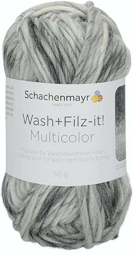 Schachenmayr Wash+Filz-it Multicolor 261, Filzwolle mit Farbverlauf zum Strickfilzen, Stricken und Filzen in der Waschmaschine, 50g, Nadelstärke 8-9 mm von Schachenmayr since 1822