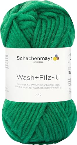 Schachenmayr Wash+Filz-it! 9812942-00016 grass grün Handstrickgarn, Filzgarn, Schurwolle von Schachenmayr since 1822