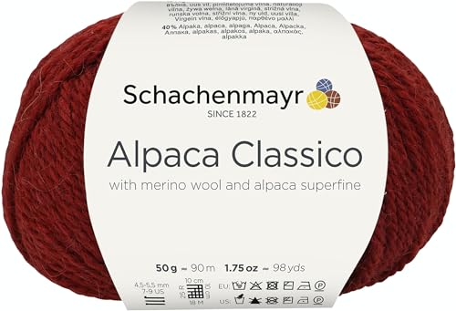 Schachenmayr Alpaca Classico, 50G rubinrot Handstrickgarne von Schachenmayr since 1822