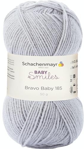 Schachenmayr Baby Smiles Bravo Baby 185 9801212-01090 grau Handstrickgarn, Häkelgarn, Babygarn von Schachenmayr since 1822