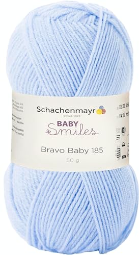 Schachenmayr Baby Smiles Bravo Baby 185 9801212-01054 hellblau Handstrickgarn, Häkelgarn, Babygarn von Schachenmayr since 1822