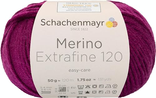 Schachenmayr Merino Extrafine 120 9807552-00133 burgundy Handstrickgarn, Schurwolle von Schachenmayr since 1822