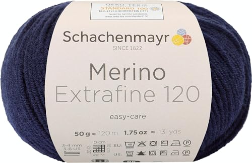 Schachenmayr Merino Extrafine 120, 50G Navy Blue Handstrickgarne von Schachenmayr since 1822