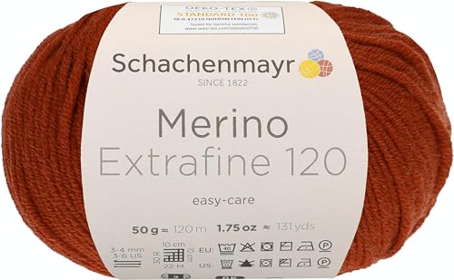 Schachenmayr Merino Extrafine 120, 50G Ziegel Handstrickgarne von Schachenmayr since 1822