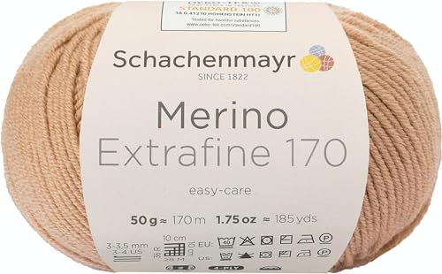 Schachenmayr Merino Extrafine 170 9807551-00005 kamel Handstrickgarn, Schurwolle von Schachenmayr since 1822