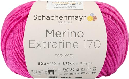 Schachenmayr Merino Extrafine 170 9807551-00037 pink Handstrickgarn, Schurwolle von Schachenmayr since 1822