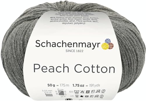 Schachenmayr Peach Cotton, 50G anthrazit Handstrickgarne von Schachenmayr since 1822
