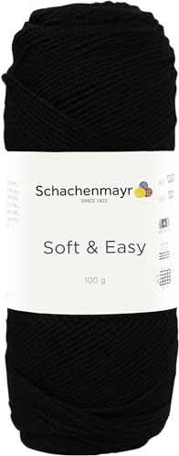 Schachenmayr Soft & Easy, 100G schwarz Handstrickgarne von Schachenmayr since 1822