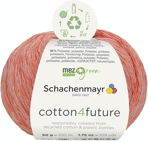 Schachenmayr 9807377-00035 Handstrickgarne, Baumwolle / 50% Polyester, Coral, onesize, 100 Meter von Schachenmayr since 1822