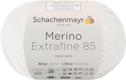 Schachenmayr Merino Extrafine 85, 50G white Handstrickgarne von Schachenmayr since 1822