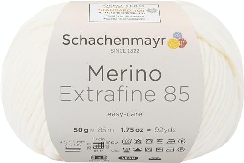 Schachenmayr Merino Extrafine 85, 50G cream Handstrickgarne von Schachenmayr since 1822