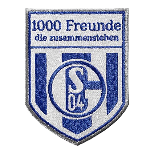 FC Schalke 04 Aufnäher - 1000 Freunde - Patch, Aufbügler S04 - Plus Lesezeichen I Love Gelsenkirchenn, mehrfarbig, Einheitsgröße von FOXCUP