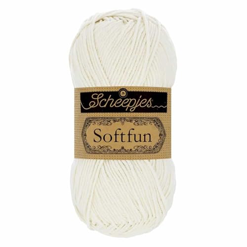 Scheepjes 1592-2426 Softfun Baumwolle Garn, 2426 Lace, 1x50g von Scheepjes