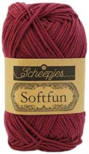 Scheepjes 1592-2534 Softfun Baumwolle Garn, 2534 Cyclamen, 1x50g von Scheepjes