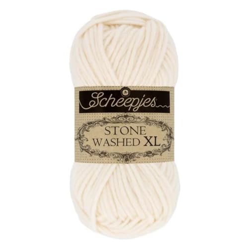 Scheepjes 1665-841 Washed XL Baumwolle Garn, 70 30% Acryl, 841 Moon Stone, 1x50g von Scheepjes