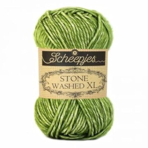 Scheepjes 1665-846 Stone Washed XL Baumwolle Garn, 70 30% Acryl, 846 Canada Jade, 1x50g, 75 Meter von Scheepjes