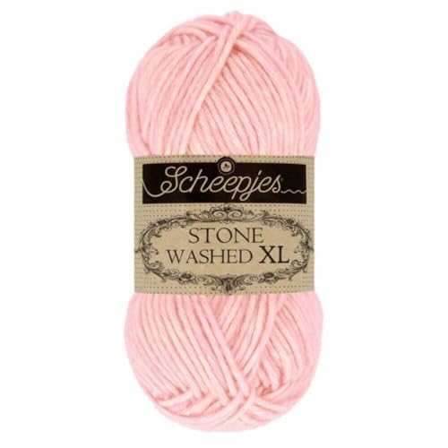 Scheepjes 1665-860 Stone Washed XL Baumwolle Garn, 860 Rose Quartz, 1x50g, 75 Meter von Scheepjes