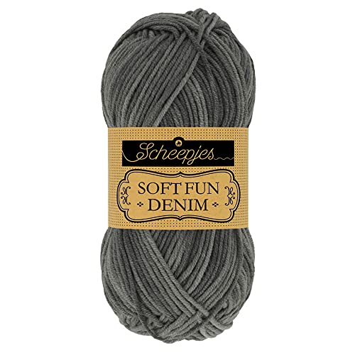 Scheepjes 1672-502 Softfun Denim Baumwolle Garn, 502, 1x50g von Scheepjes