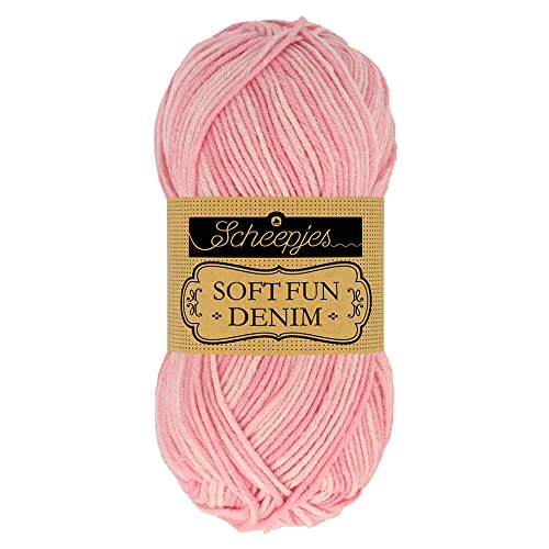 Scheepjes 1672-504 Softfun Denim Baumwolle Garn, 504, 1x50g von Scheepjes