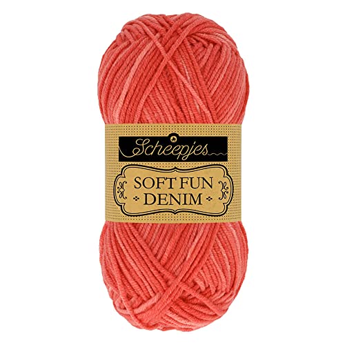 Scheepjes 1672-505 Softfun Denim Baumwolle Garn, 505, 1x50g von Scheepjes