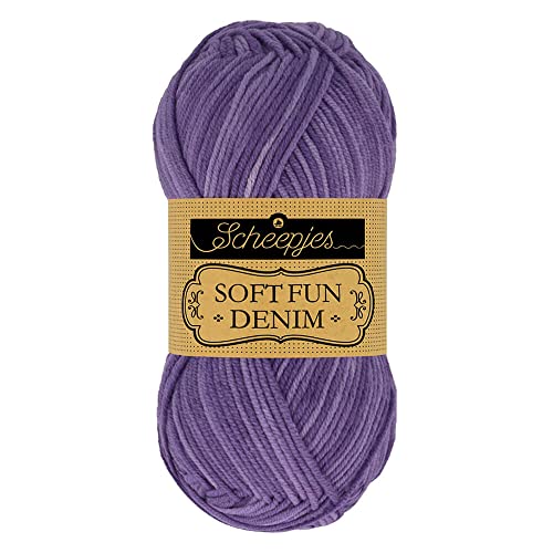 Scheepjes 1672-513 Softfun Denim Baumwolle Garn, 513, 1x50g von Scheepjes