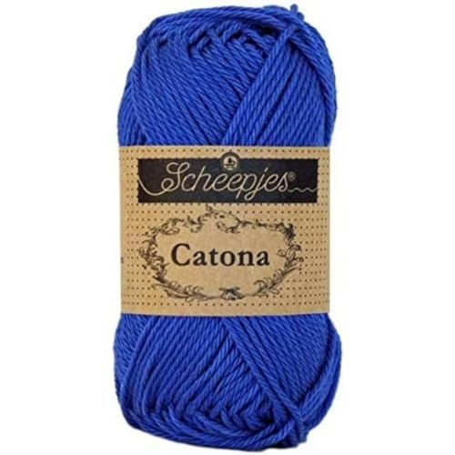 Scheepjes - Scheepjes 201 Elektrisch Blau Catona Garn - 1x25g von Scheepjes