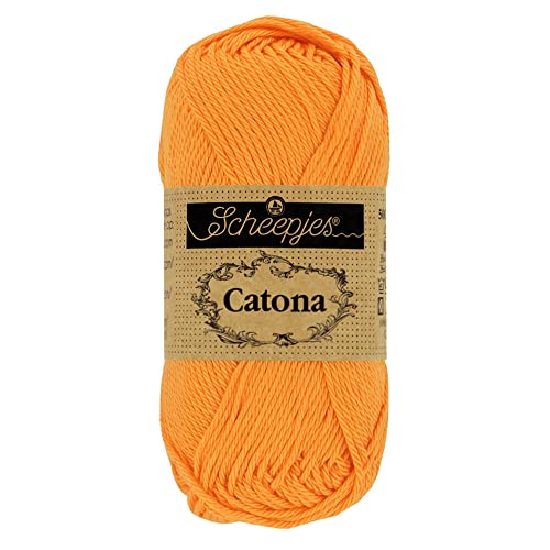 Scheepjes 1677-411 Catona Baumwolle Garn, 411 Sweet Orange, 1x25g Scheepjes 1677-411 Catona Baumwolle Garn, 411 Sweet Orange, 1x25g von Scheepjes