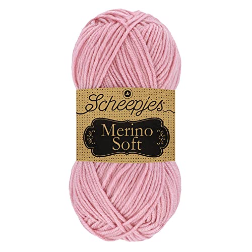 Scheepjes 1679-2 Merino Soft Baumwolle Garn, 50% Superwash-Merinowolle Mikrofaser 25% Acryl, 649 Waterhouse, 10x50g, 10 Count von Scheepjes