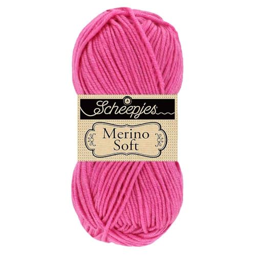 Scheepjes 1679-635 Merino Soft Baumwolle Garn, 50% Superwash-Merinowolle Mikrofaser 25% Acryl-Mischgewebe, 635 Matisse, 1x50g von Scheepjes