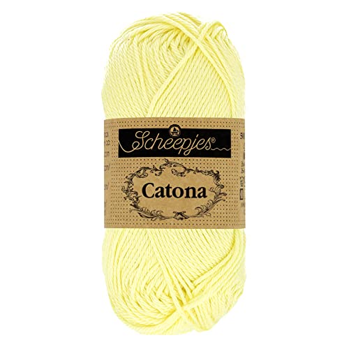 Scheepjes - Scheepjes 100 Zitrone Chiffon Catona Garn - 10x50g von Scheepjes