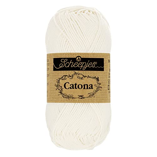 Scheepjes - Scheepjes 105 Braut Weiße Catona Garn - 10x100g von Scheepjes