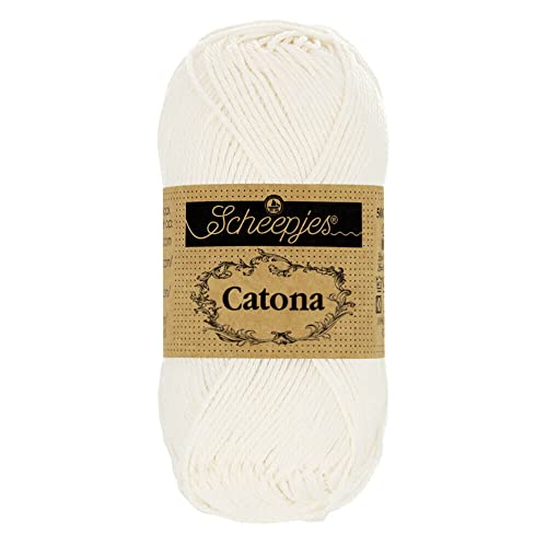 Scheepjes - Scheepjes 105 Braut Weiße Catona Garn - 10x50g von Scheepjes