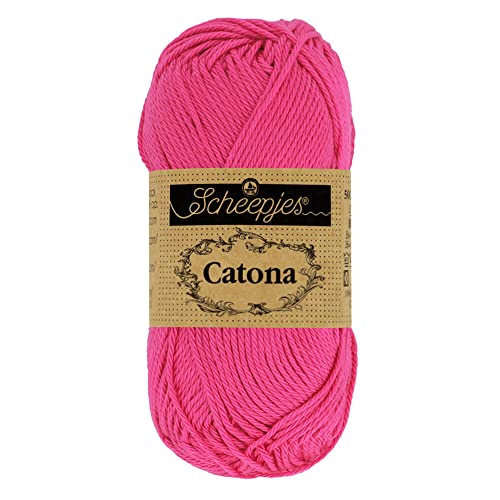 Scheepjes - Scheepjes 114 Schockierend Rosa Catona Garn - 10x50g von Scheepjes