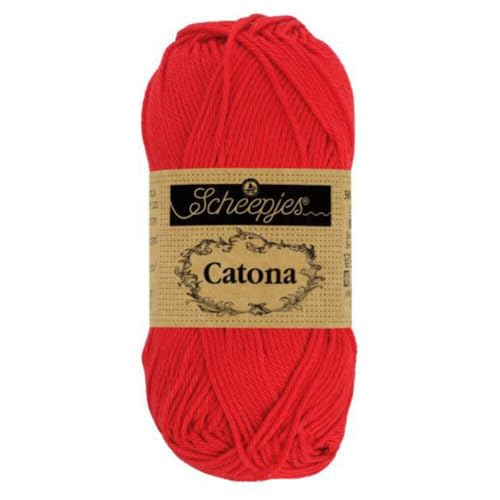 Scheepjes - Scheepjes 115 Heiß Rot Catona Garn - 1x50g von Scheepjes