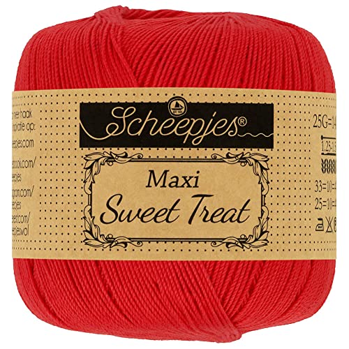 Scheepjes - Scheepjes 115 Heiß Rot Maxi Sweet Treat Garn - 10x25g von Scheepjes