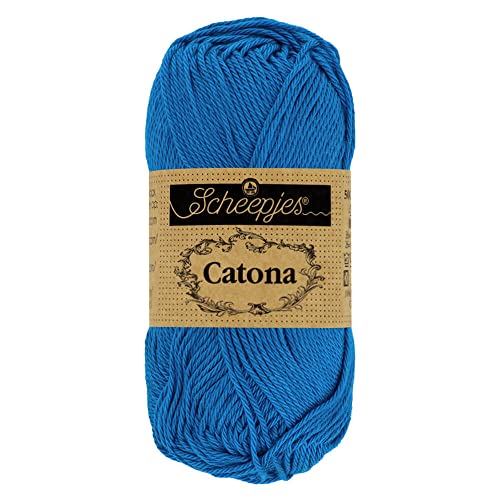 Scheepjes - Scheepjes 201 Elektrisch Blau Catona Garn - 10x10g von Scheepjes